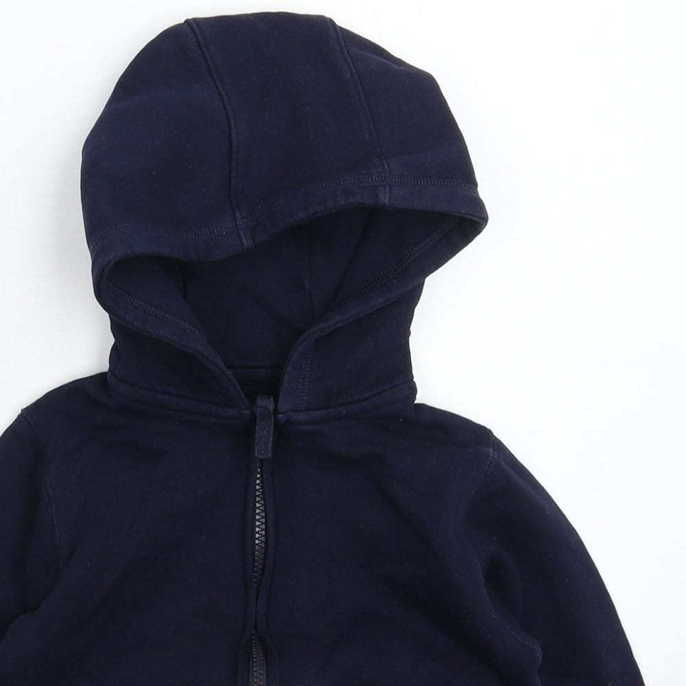 Preworn Boys Blue   Full Zip Hoodie Size 6-7 Years