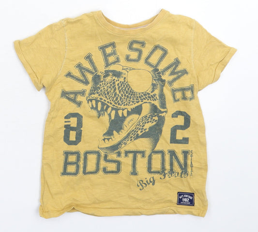 NEXT Boys Yellow   Basic T-Shirt Size 5 Years