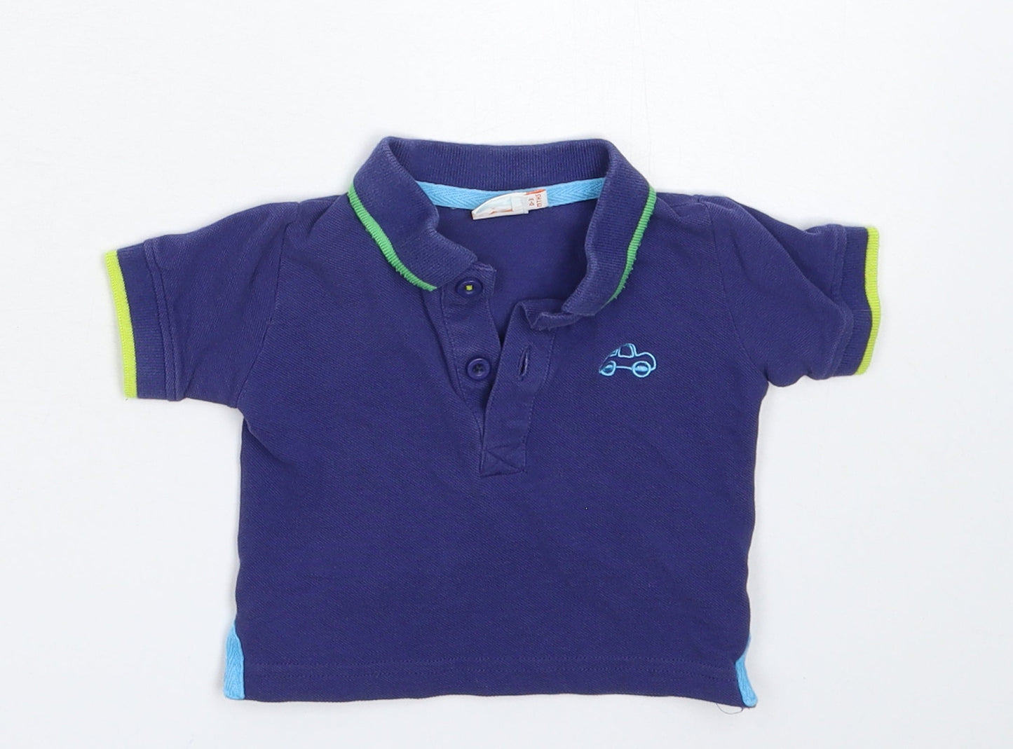 Blue Zoo Baby Blue   Basic Polo Size 0-3 Months