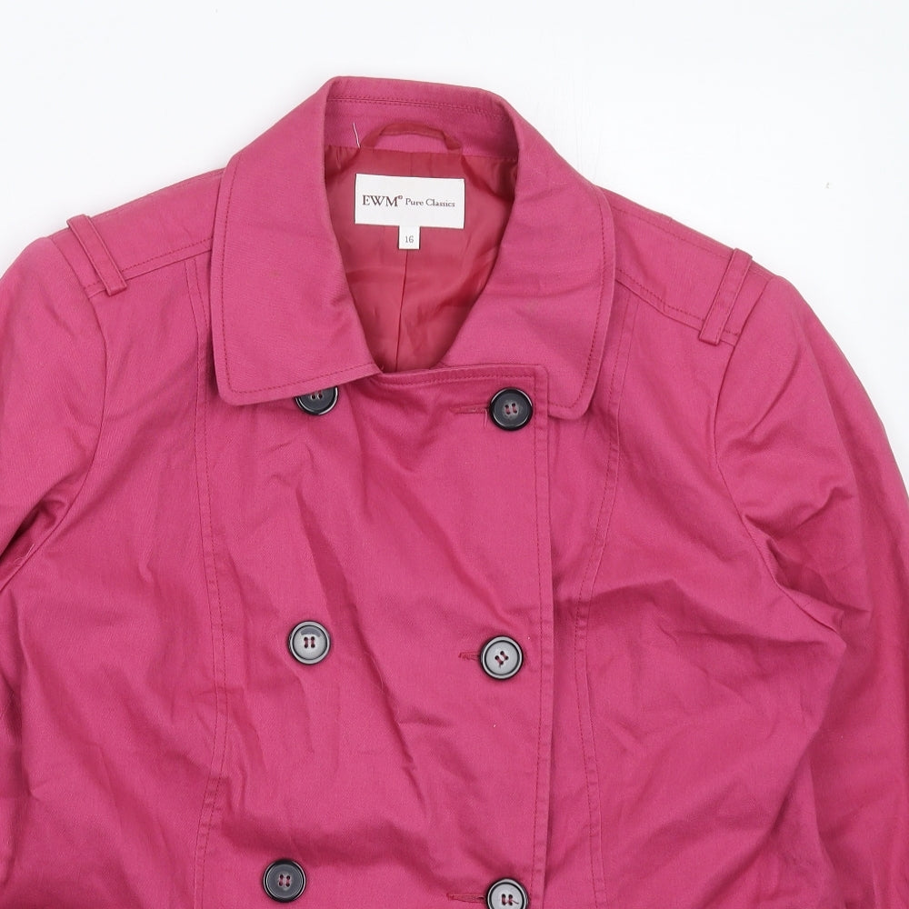 EWM Womens Pink   Jacket Blazer Size 16