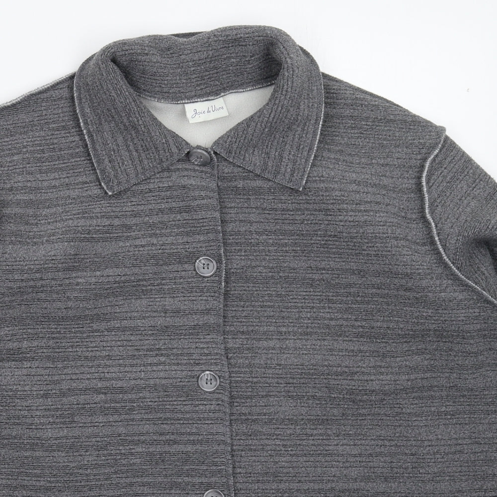 Joie de Vivre Womens Grey  Fleece Jacket  Size M