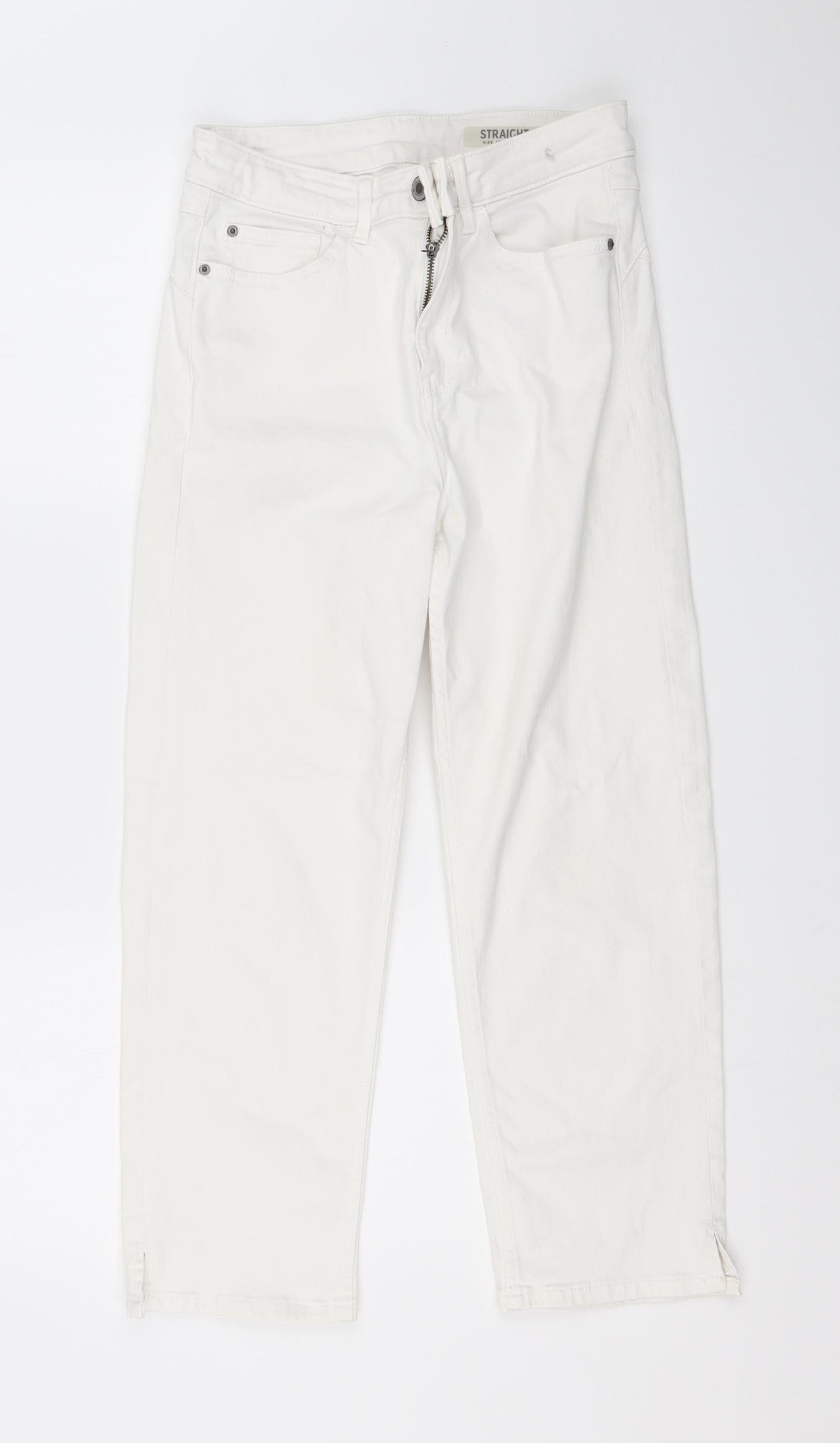 Marks and Spencer Womens White   Straight Jeans Size 10 L24 in