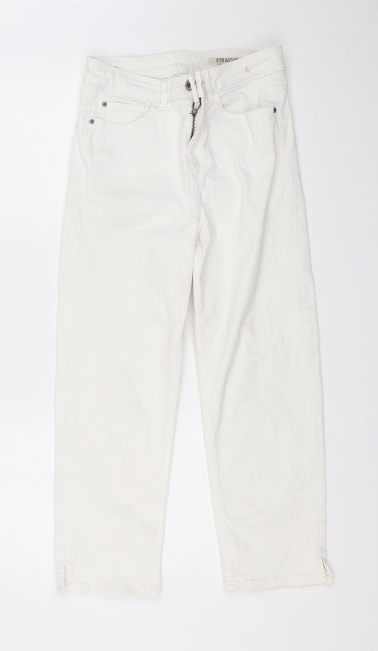Marks and Spencer Womens White   Straight Jeans Size 10 L24 in