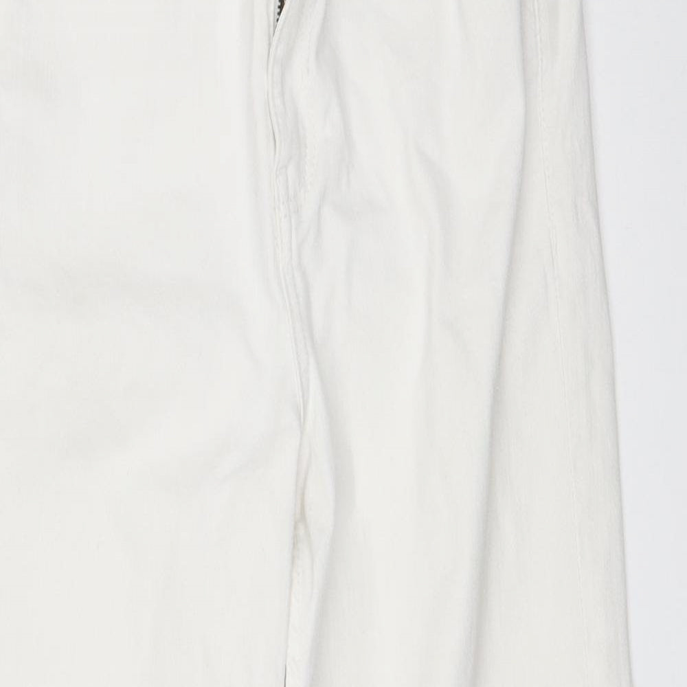 Marks and Spencer Womens White   Straight Jeans Size 10 L24 in