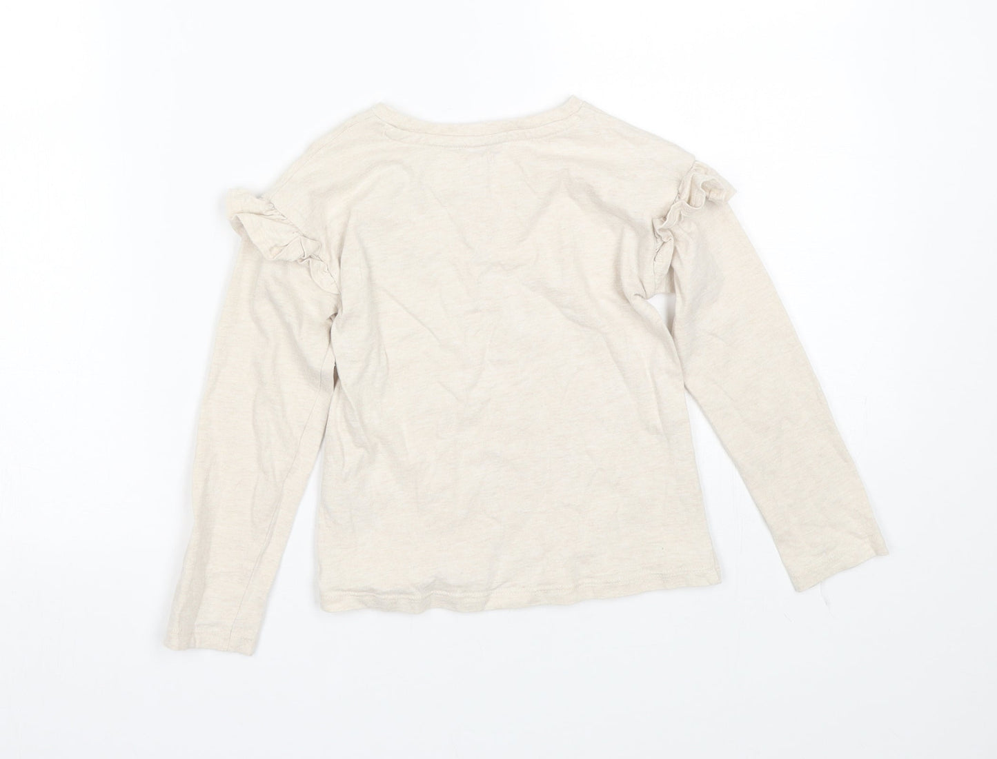 TU Girls Beige   Basic T-Shirt Size 5 Years  - butterfly