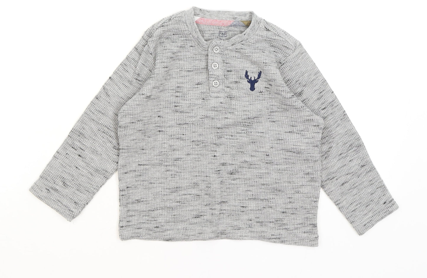 F&F Boys Grey   Basic T-Shirt Size 2-3 Years