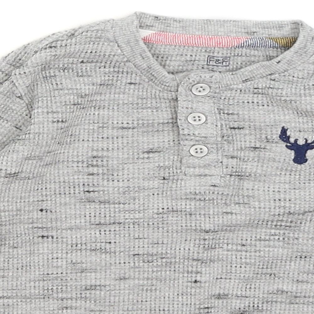 F&F Boys Grey   Basic T-Shirt Size 2-3 Years