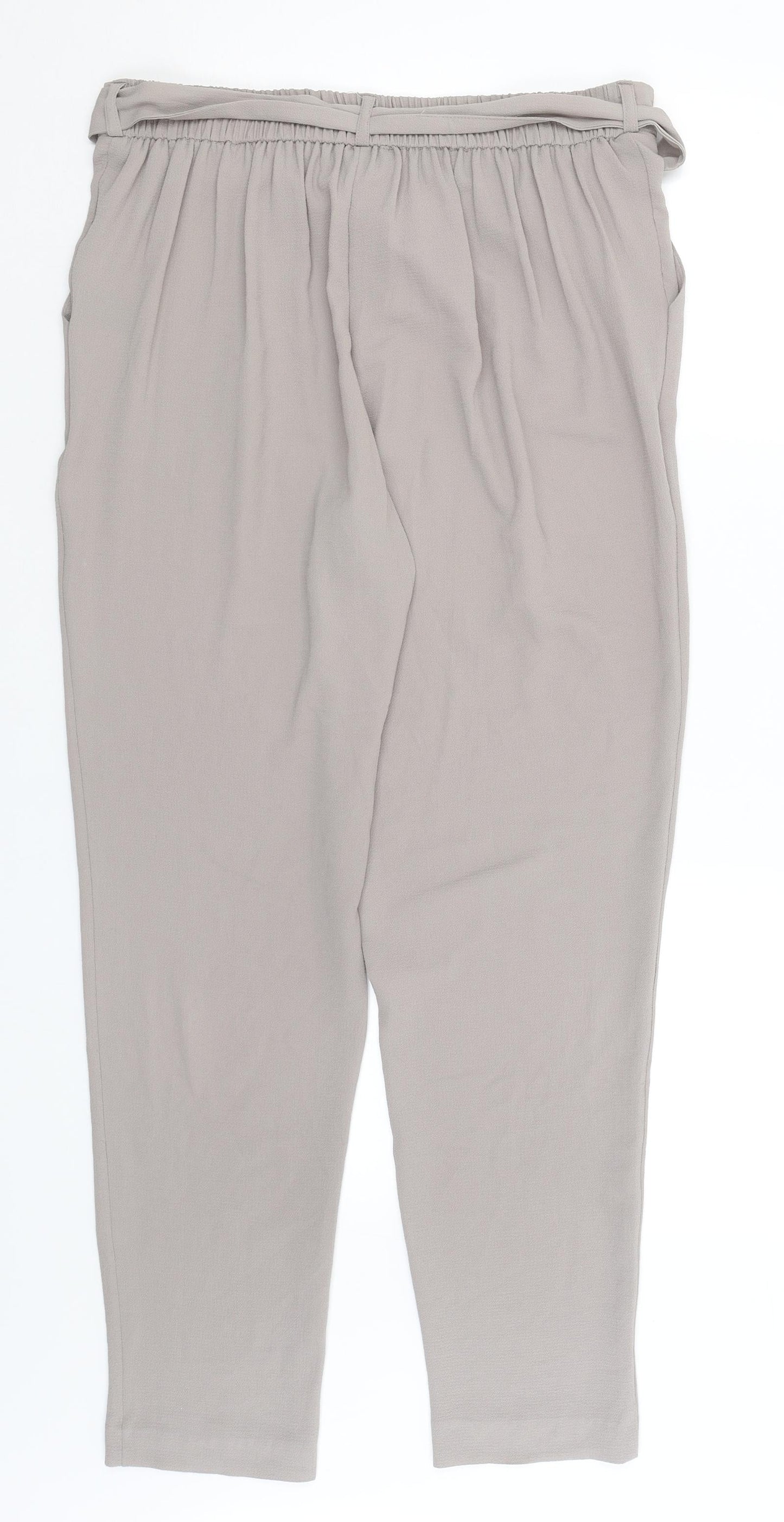 M&Co Womens Grey   Trousers  Size 12 L29 in