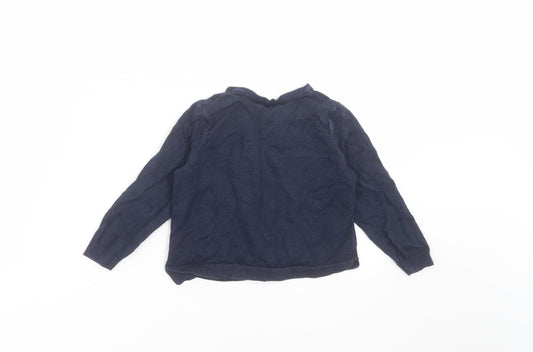 H&M Girls Blue   Cardigan Jumper Size 18-24 Months