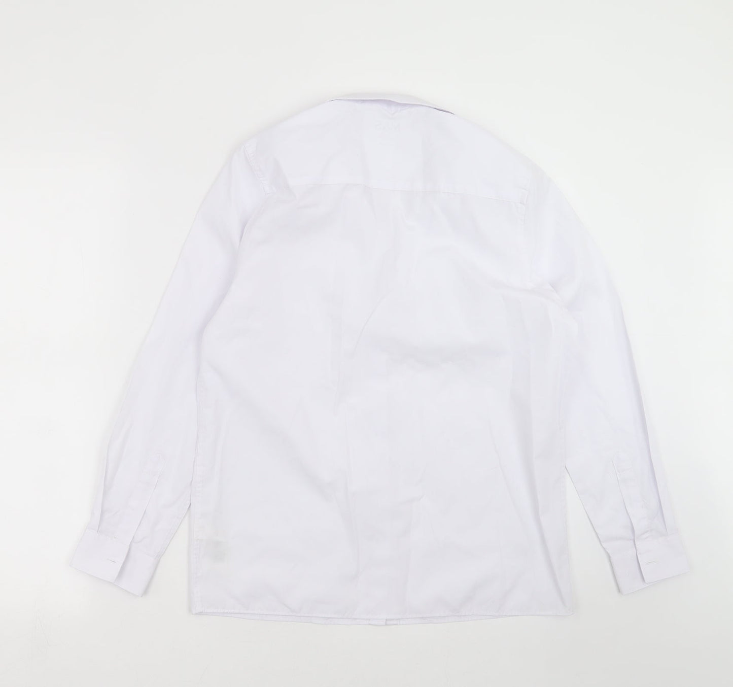 Marks and Spencer Boys White   Basic Button-Up Size 13-14 Years  - school