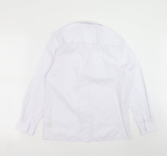Marks and Spencer Boys White   Basic Button-Up Size 13-14 Years  - school