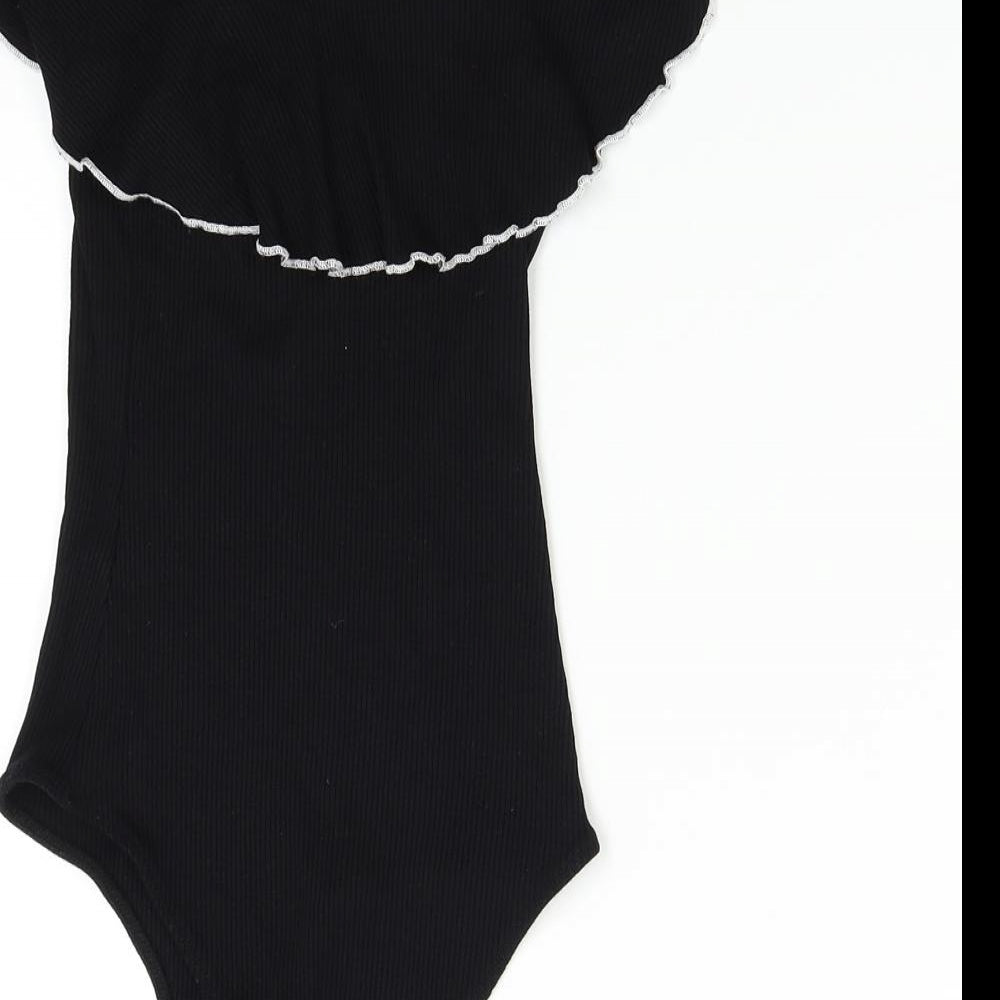 Bershka Womens Black   Bodysuit One-Piece Size S