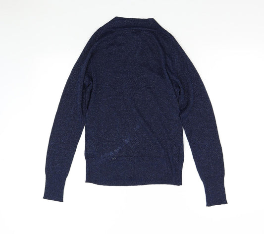 Reflections Womens Blue  Knit Pullover Jumper Size M