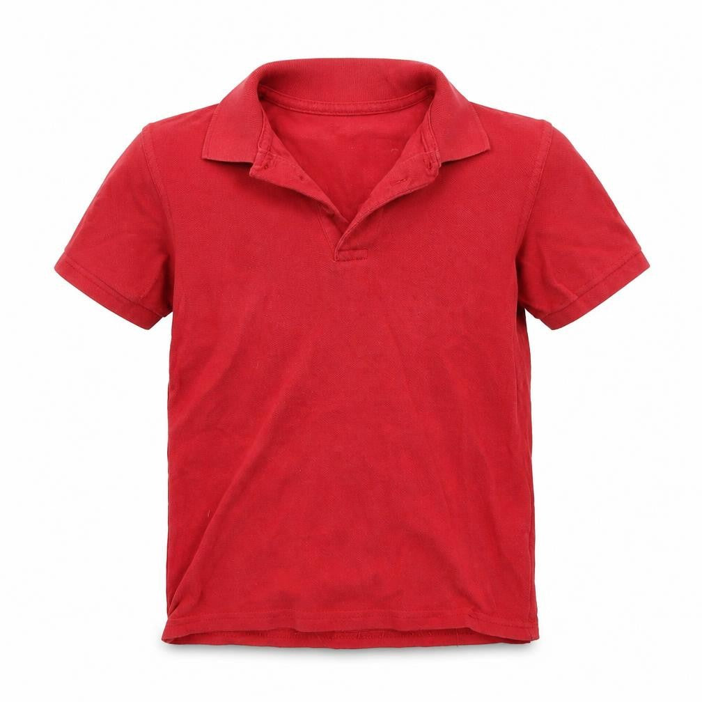 George Boys Red   Basic Polo Size 7-8 Years