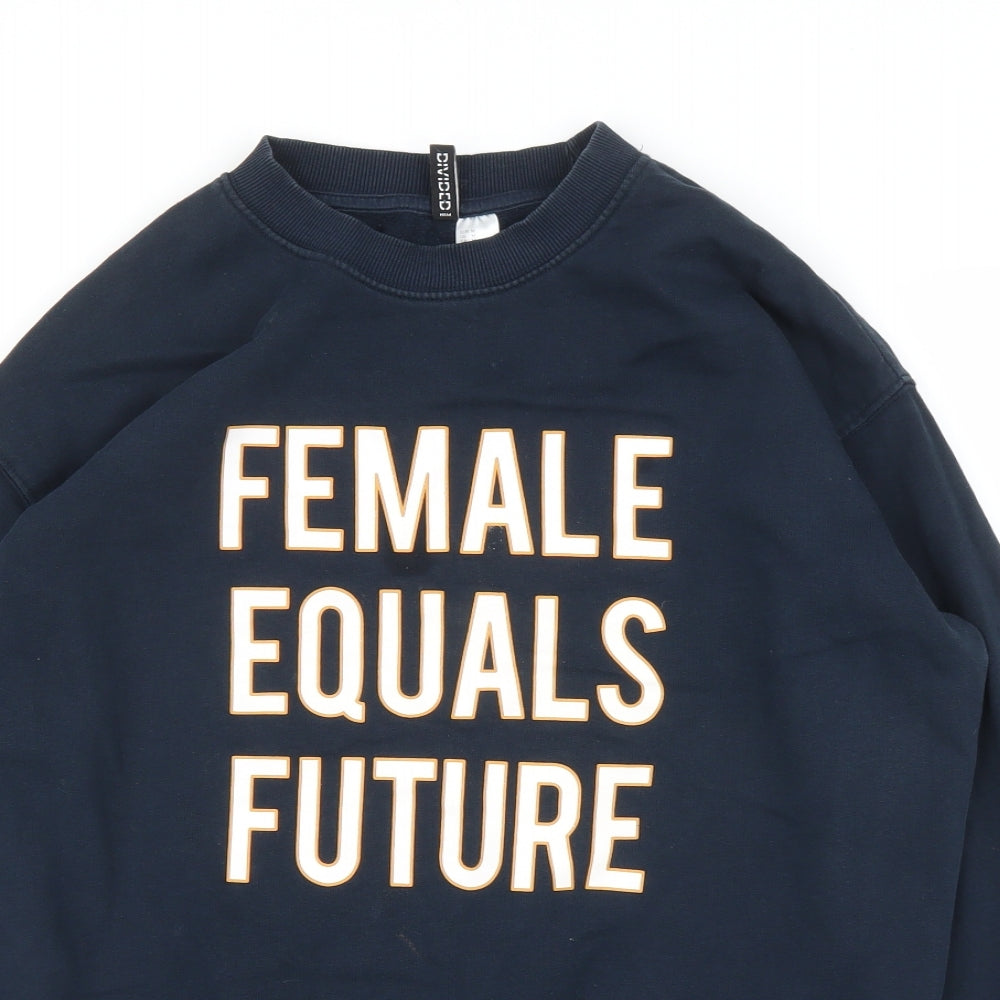 H&M Womens Blue   Pullover Jumper Size M