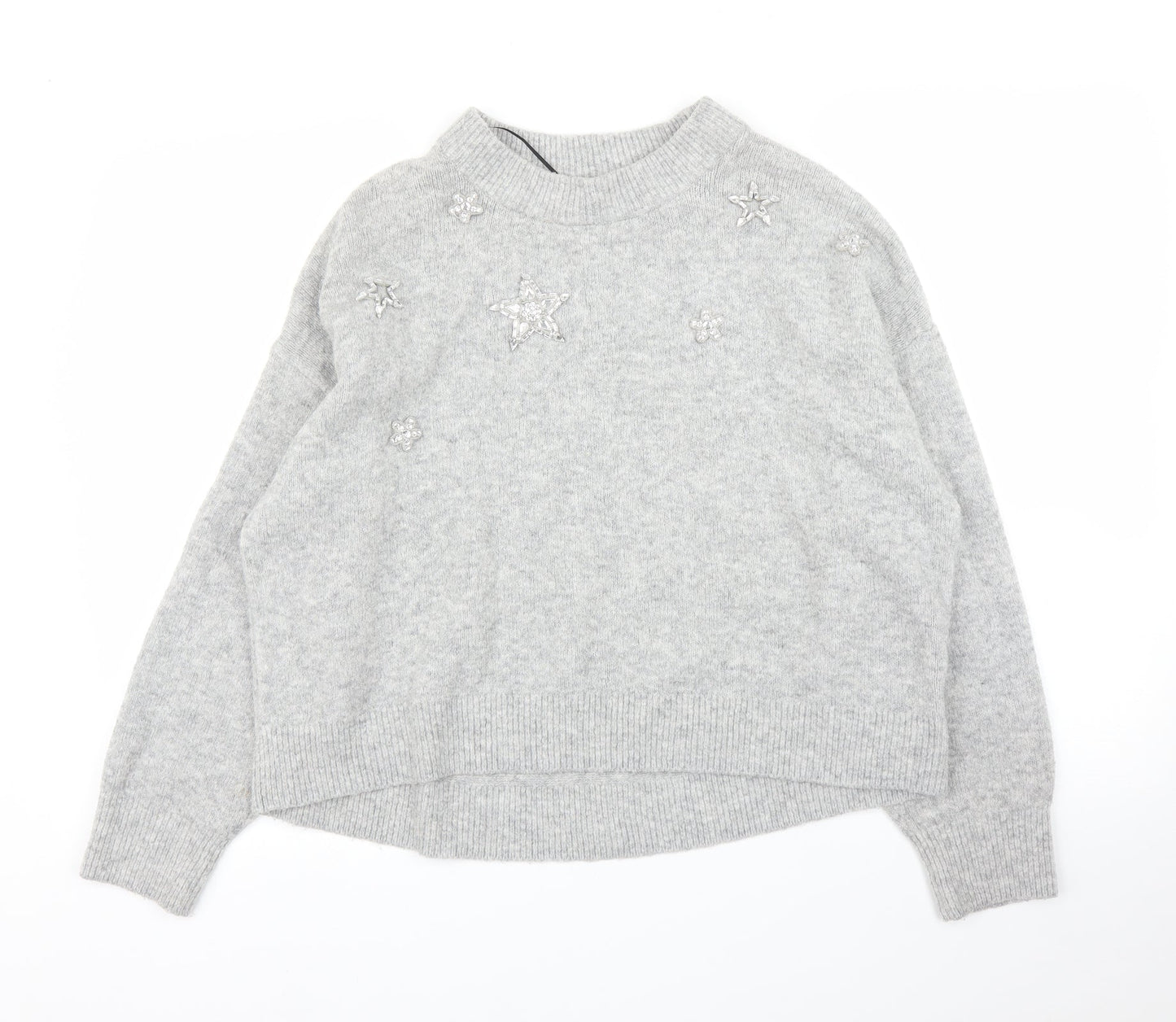 H&M Womens Grey   Pullover Jumper Size M