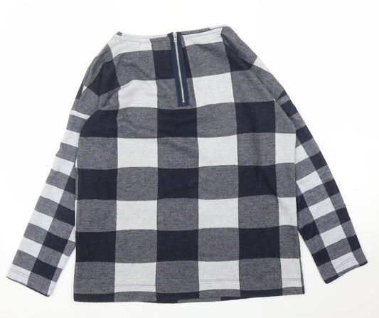 NEXT Womens Blue Check  Basic Blouse Size 6