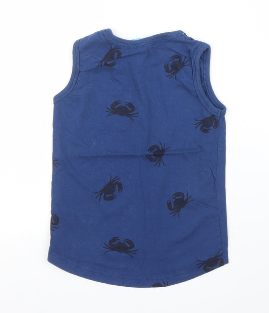Little Kids Boys Blue   Basic Tank Size 5-6 Years