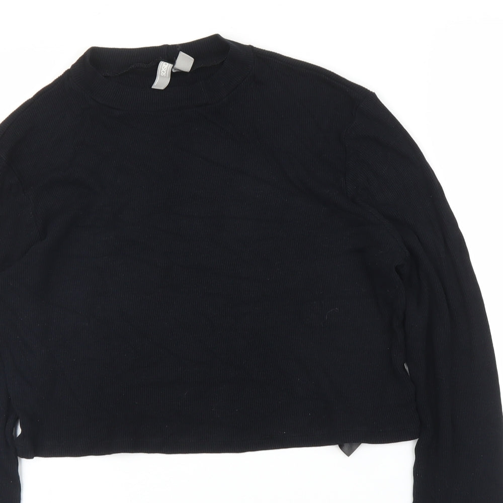 ASOS Womens Black   Cropped Blouse Size 16