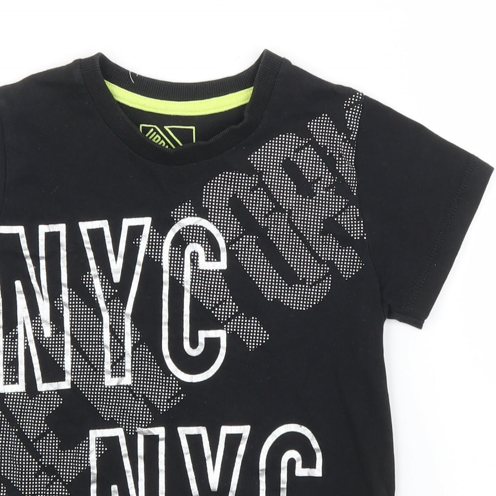 Matalan Girls Black   Basic T-Shirt Size 7 Years