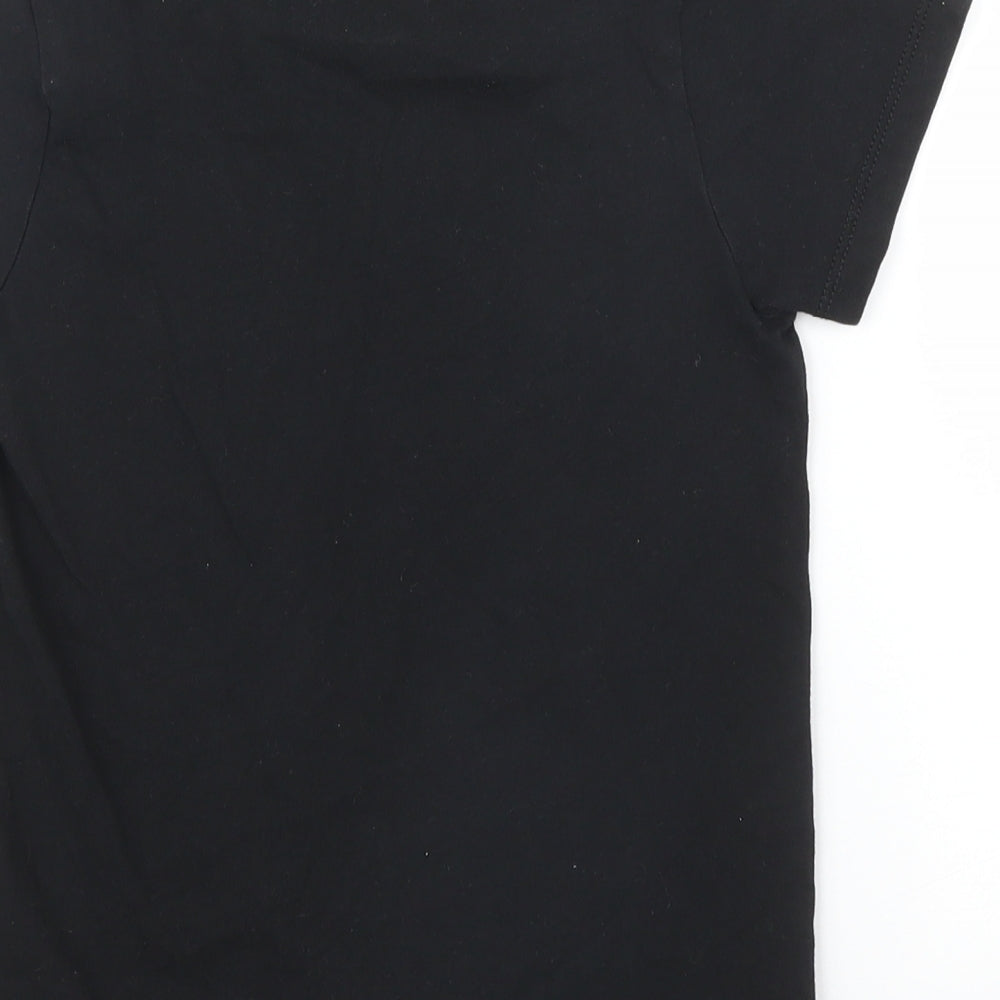 Matalan Girls Black   Basic T-Shirt Size 7 Years