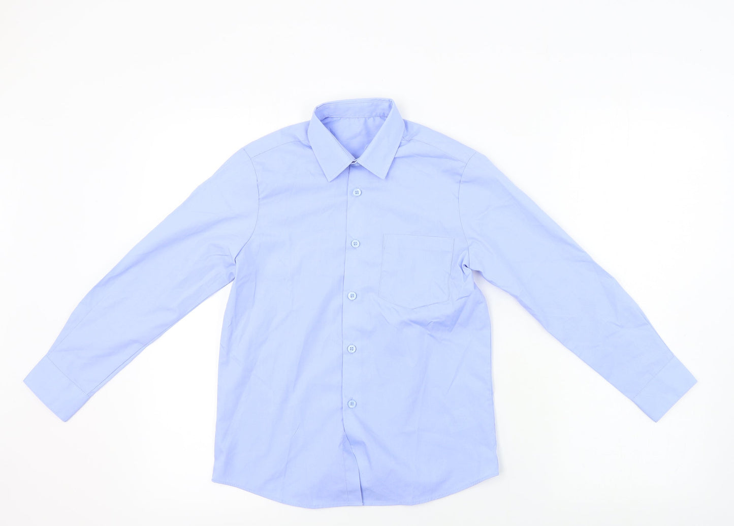 George  Boys Blue   Basic Button-Up Size 8-9 Years