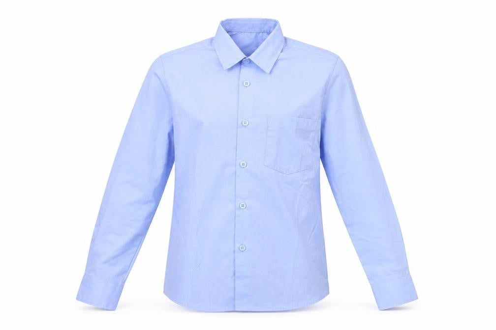 George  Boys Blue   Basic Button-Up Size 8-9 Years
