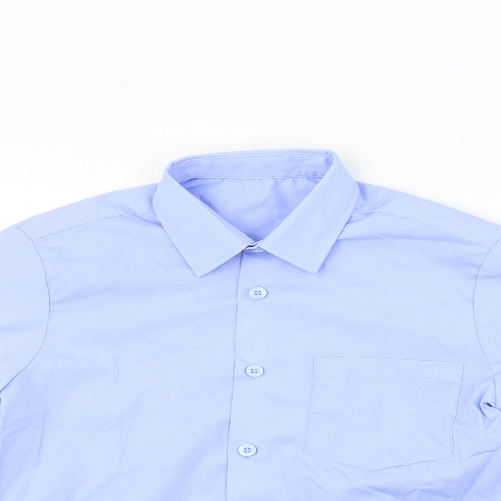 George  Boys Blue   Basic Button-Up Size 8-9 Years
