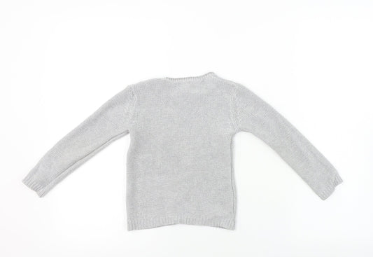 Kiabi Girls Grey   Pullover Jumper Size 4 Years