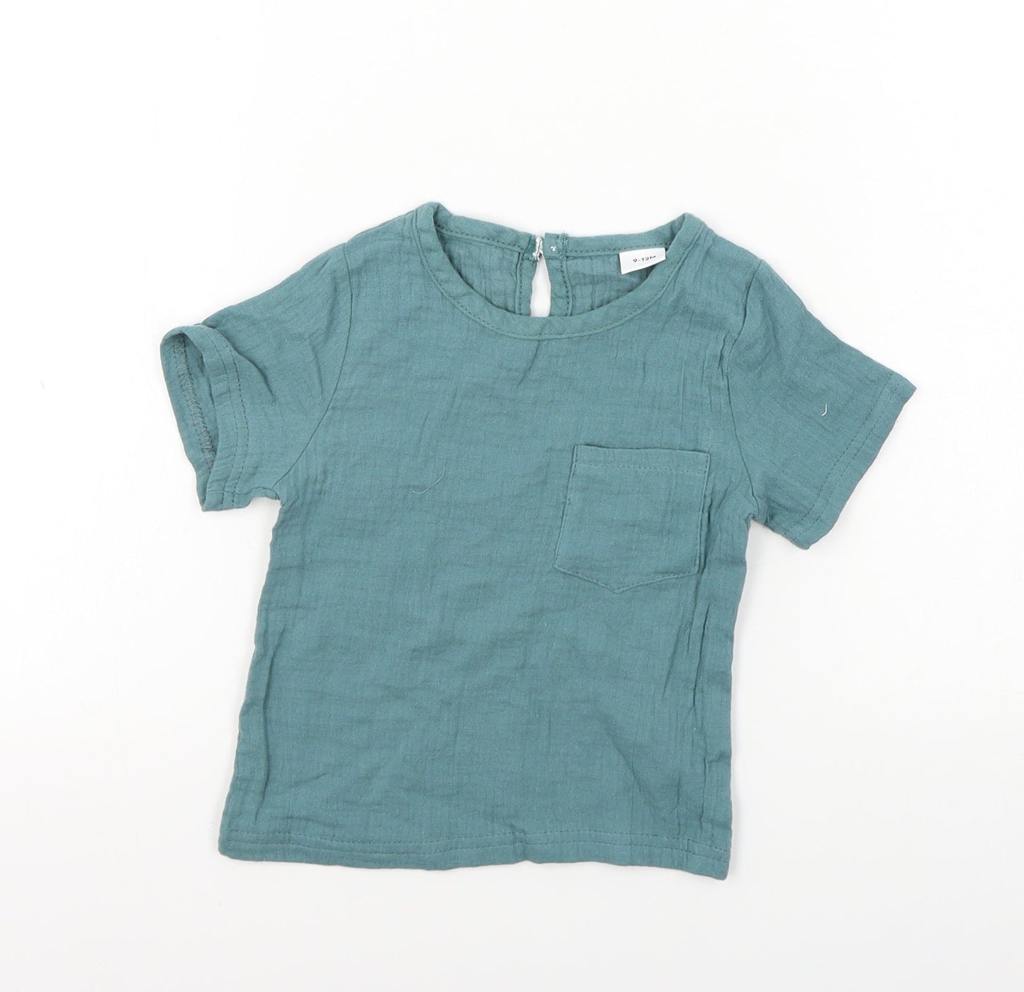 Preworn  Boys Green   Basic T-Shirt Size 9-12 Months