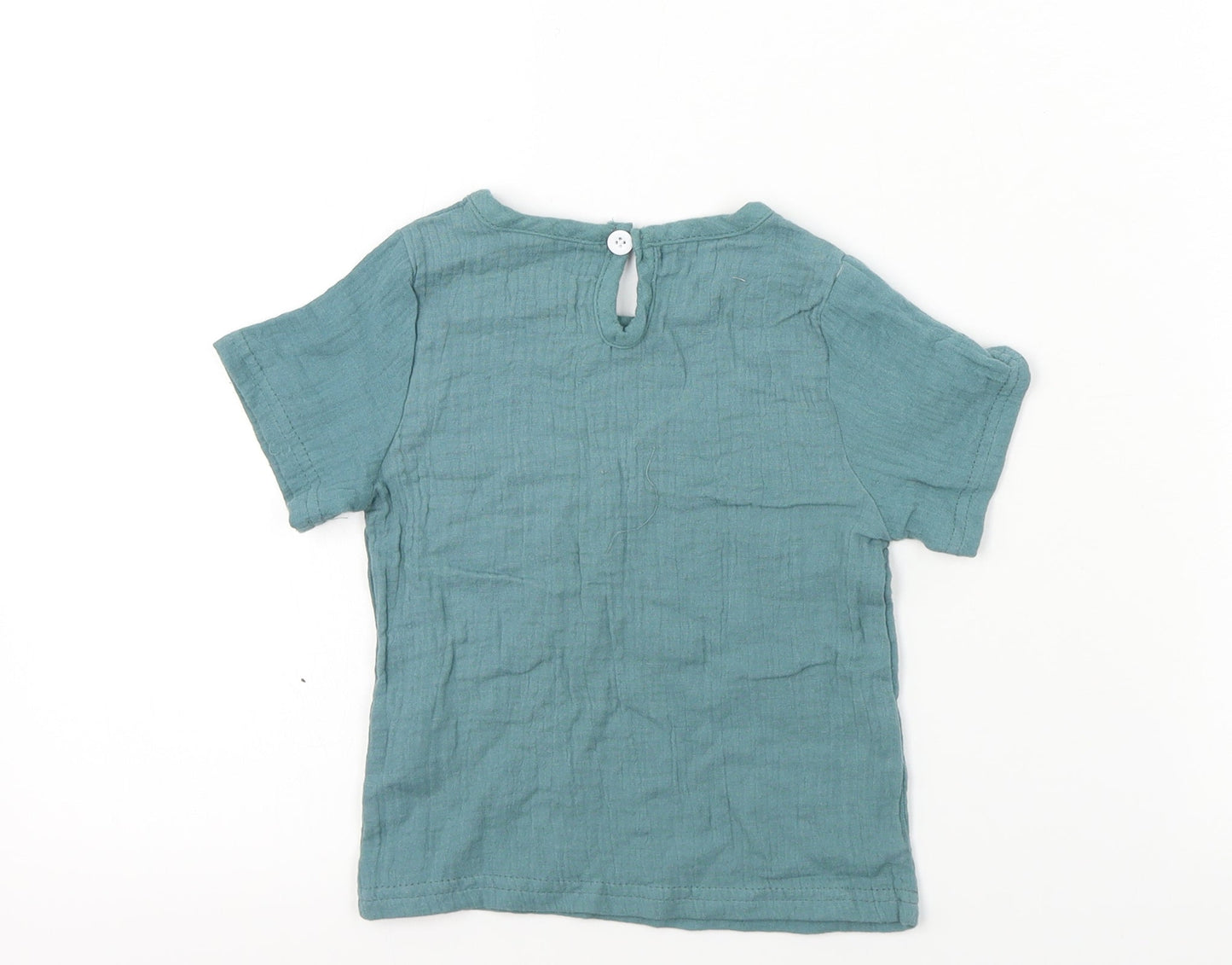 Preworn  Boys Green   Basic T-Shirt Size 9-12 Months