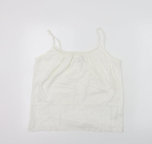 NEXT  Womens White Houndstooth  Basic T-Shirt Size 10
