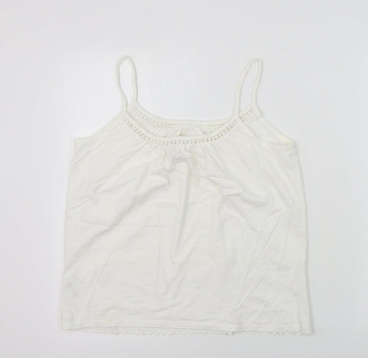 NEXT  Womens White Houndstooth  Basic T-Shirt Size 10