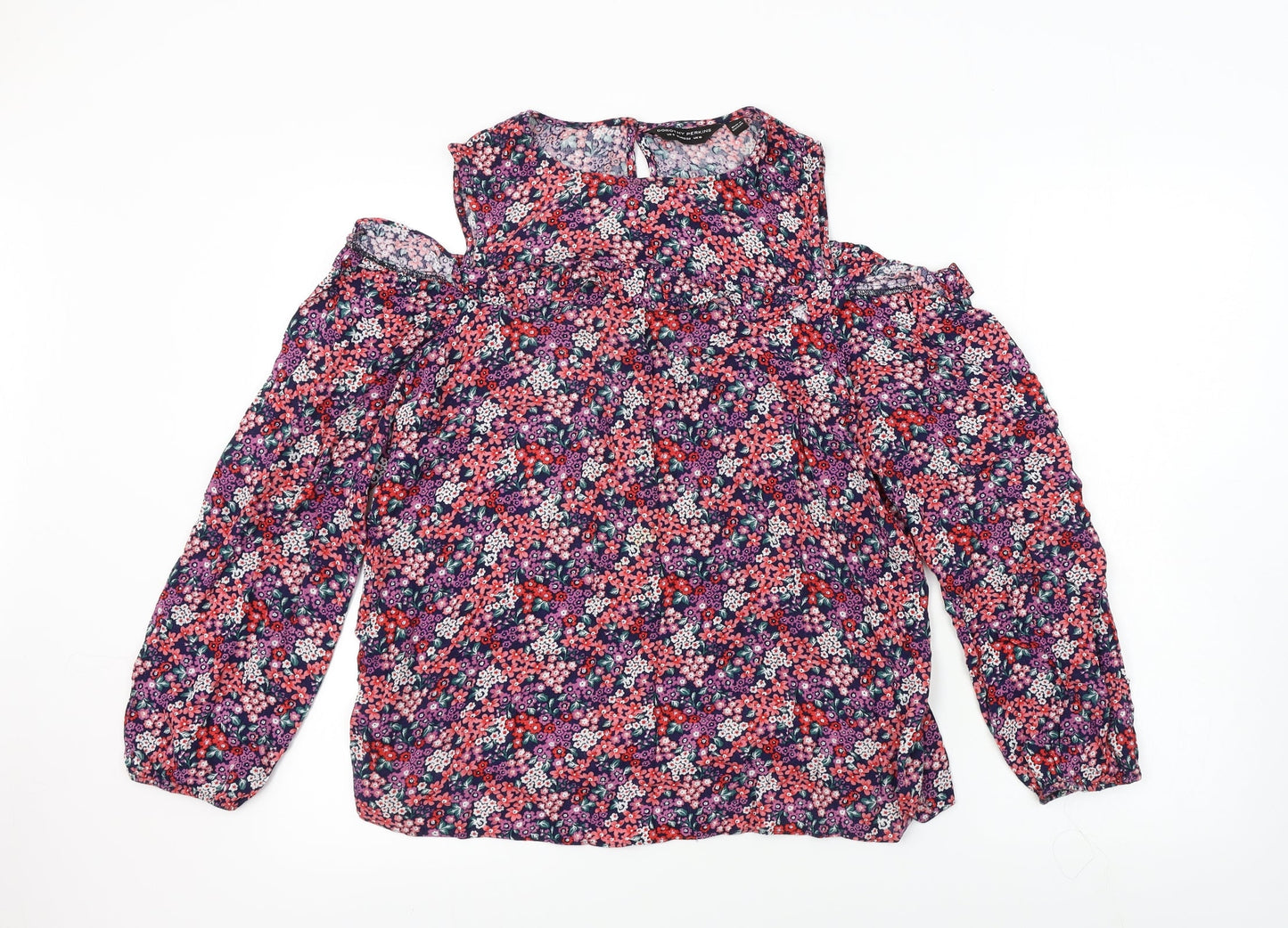 Dorothy Perkins  Womens Pink Floral  Basic Blouse Size 10