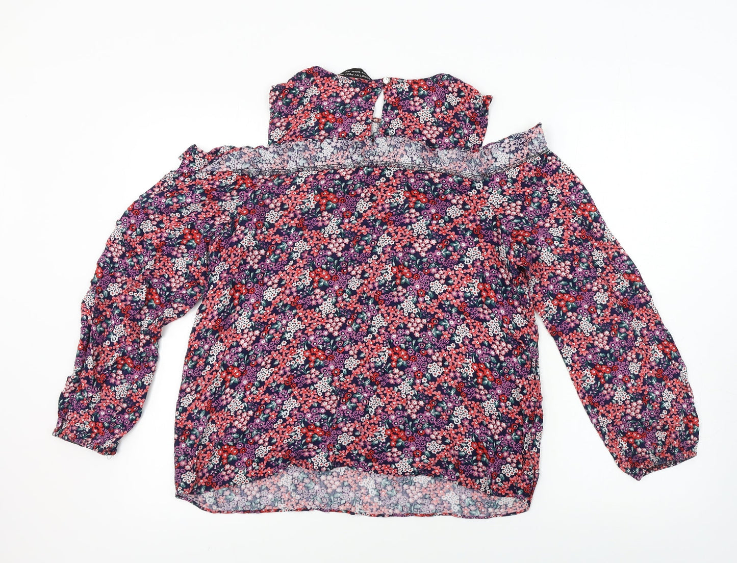 Dorothy Perkins  Womens Pink Floral  Basic Blouse Size 10