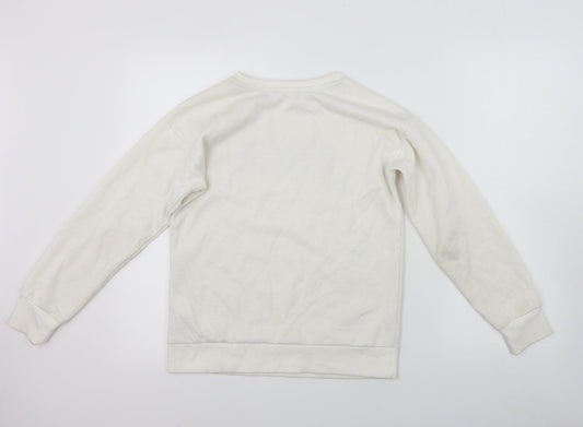 Primark  Girls White   Pullover Jumper Size 11-12 Years