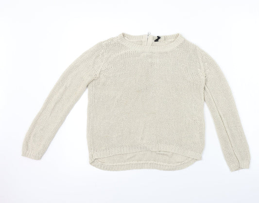 H&M  Womens Beige   Pullover Jumper Size XS