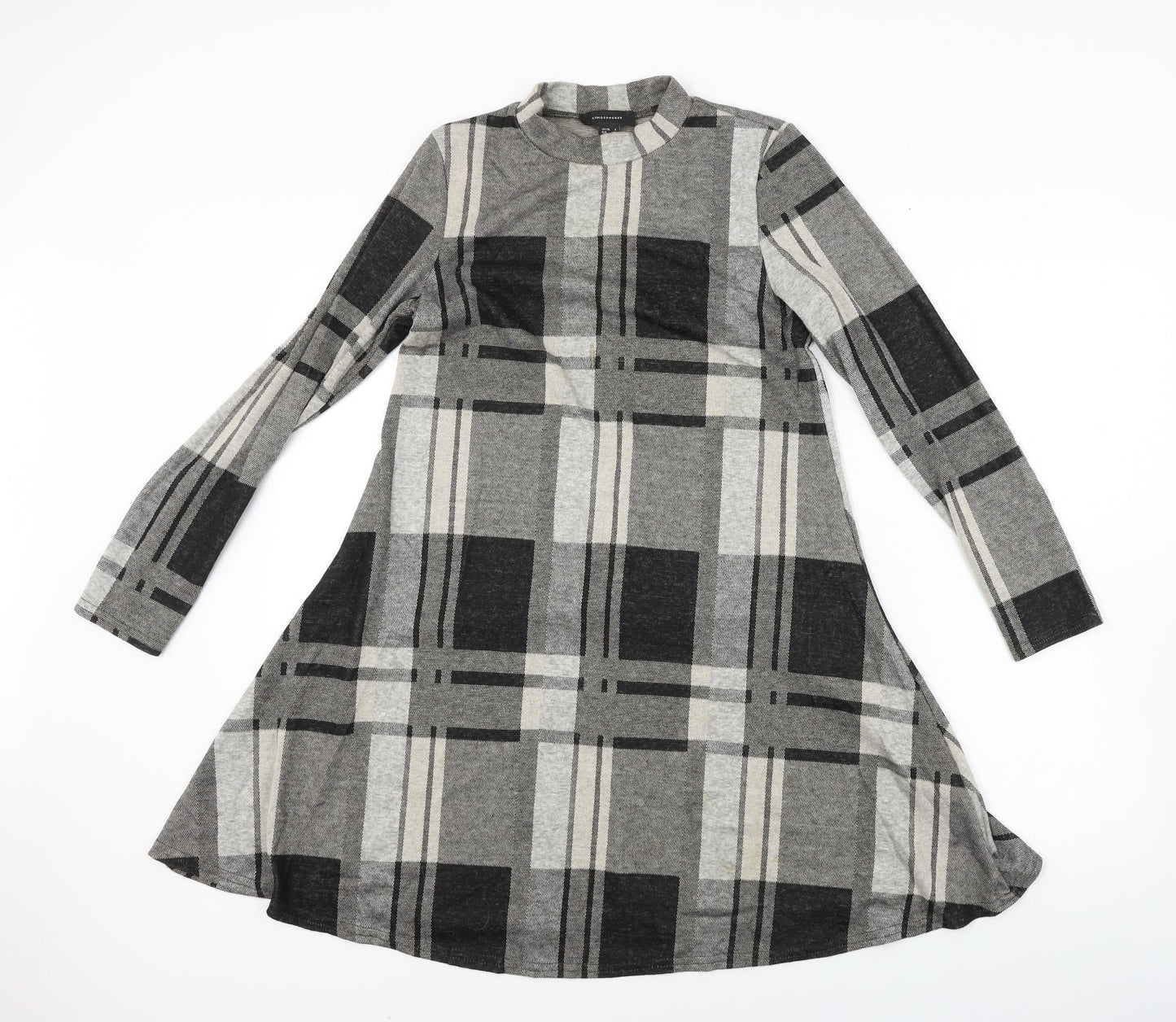 Atmosphere  Womens Grey Check  A-Line  Size 8