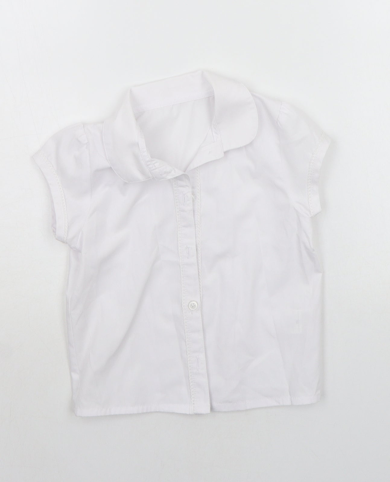 George Girls White   Basic Button-Up Size 4-5 Years