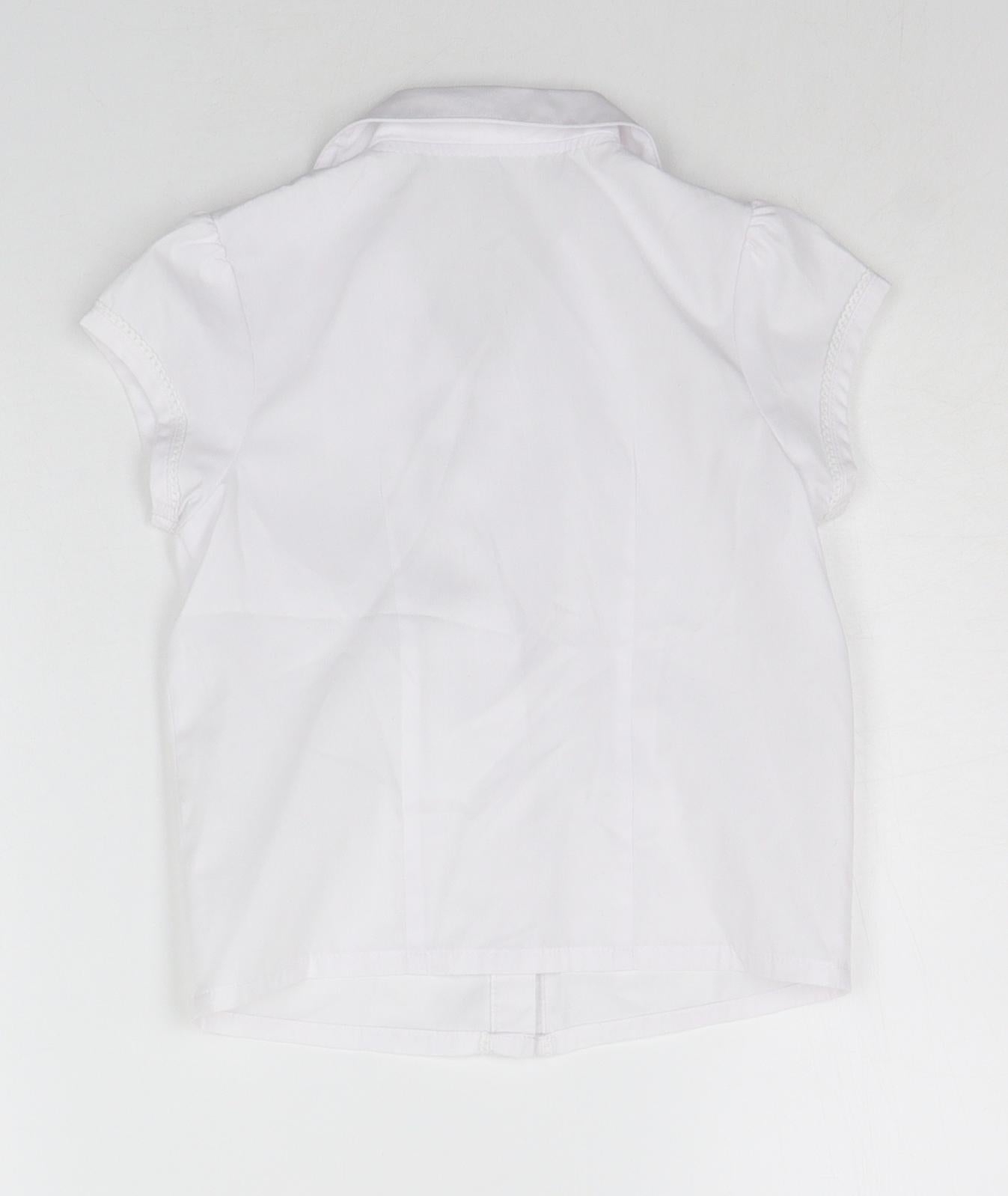 George Girls White   Basic Button-Up Size 4-5 Years