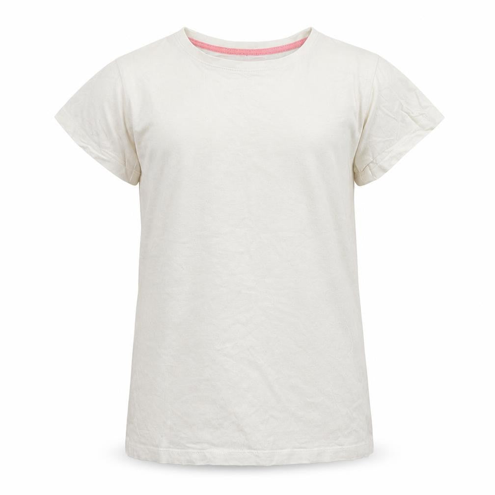 Young Dimension Girls White   Basic T-Shirt Size 12-13 Years