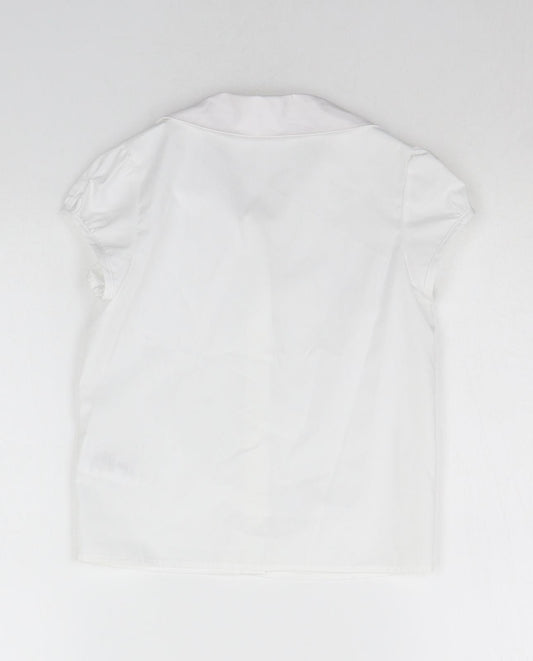 George Girls White   Basic Button-Up Size 4-5 Years