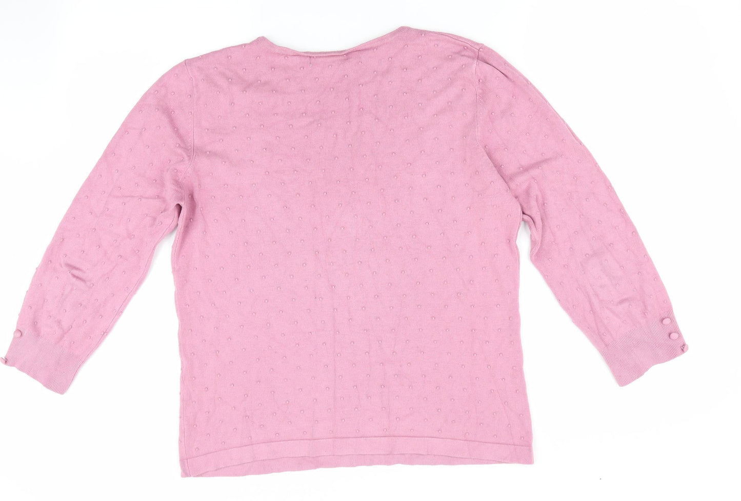 Hampton Republic Womens Pink Polka Dot  Pullover Jumper Size S
