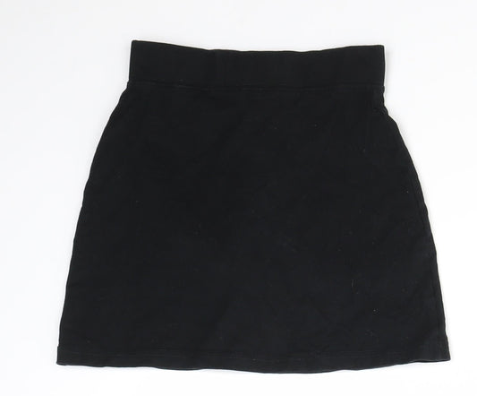 George Girls Black   A-Line Skirt Size 8-9 Years - SCHOOLWEAR