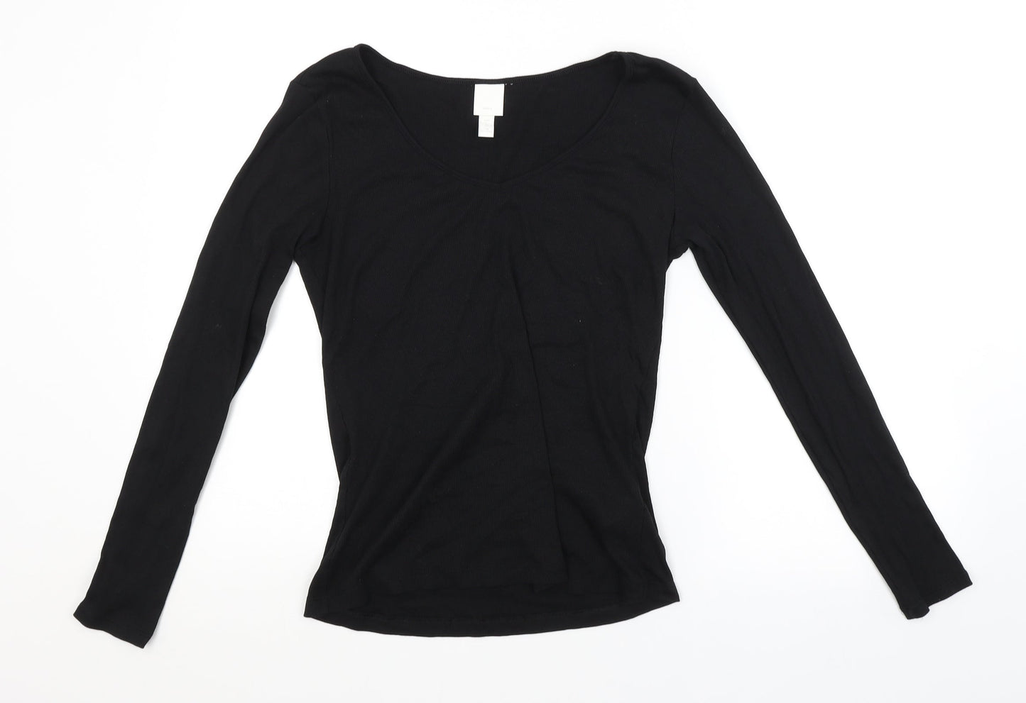 H&M Womens Black   Basic Blouse Size L