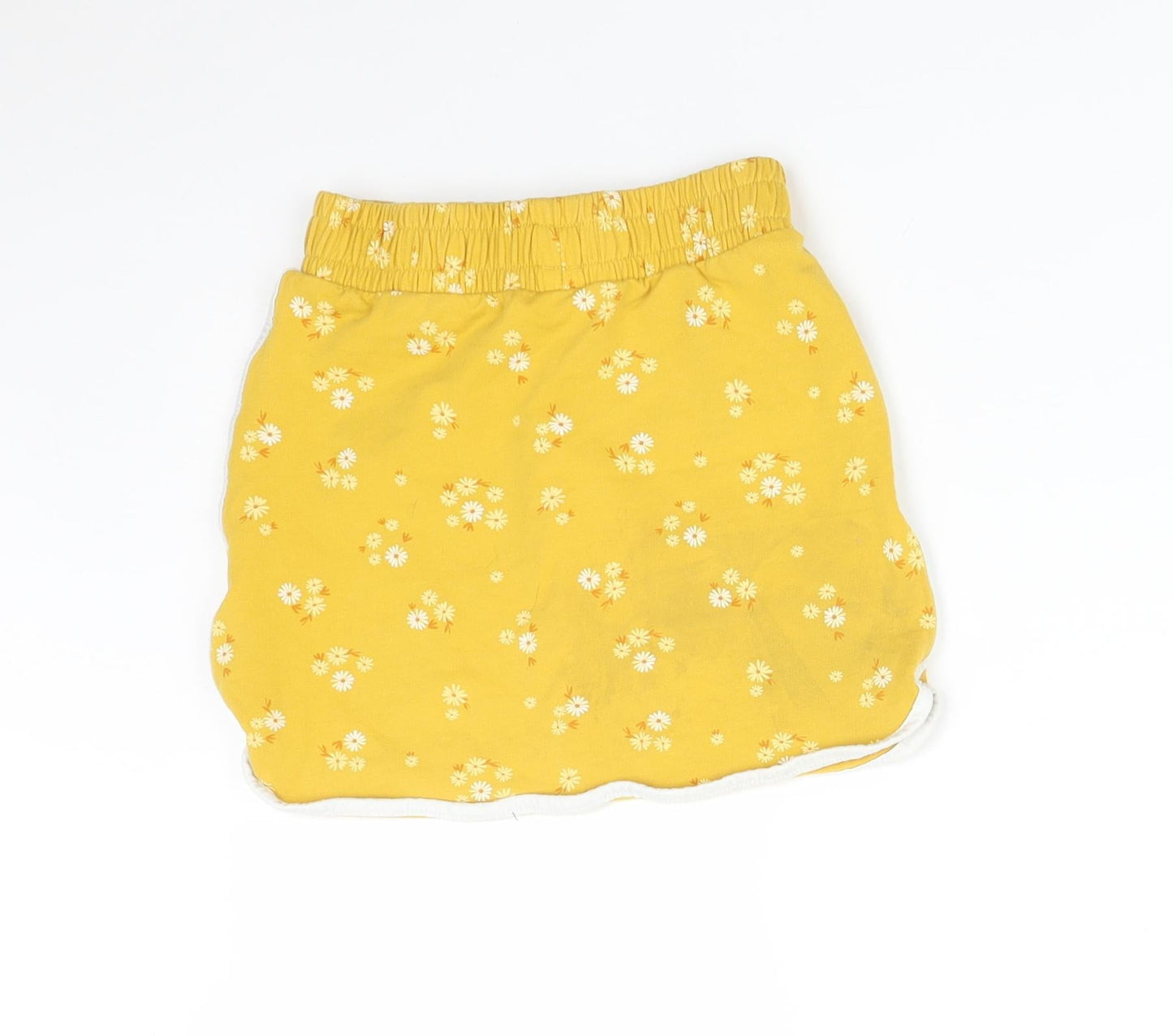 George Girls Yellow Floral  Straight & Pencil Skirt Size 6-7 Years