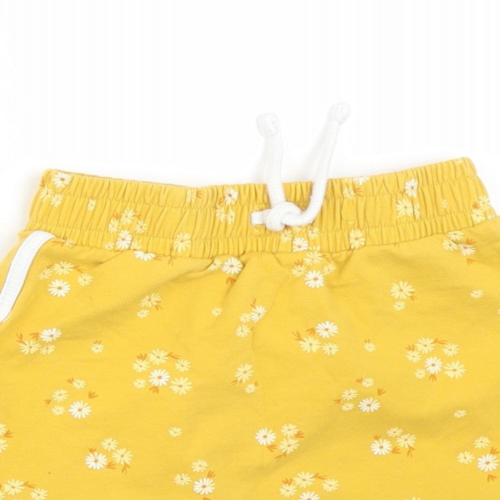 George Girls Yellow Floral  Straight & Pencil Skirt Size 6-7 Years