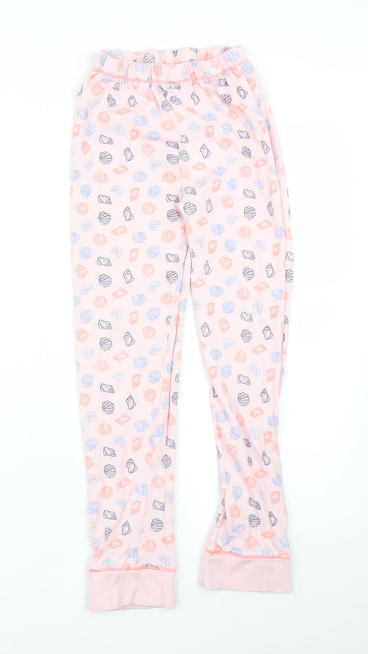 TU Girls Pink Solid   Pyjama Pants Size 9-10 Years  - SEASHELLS