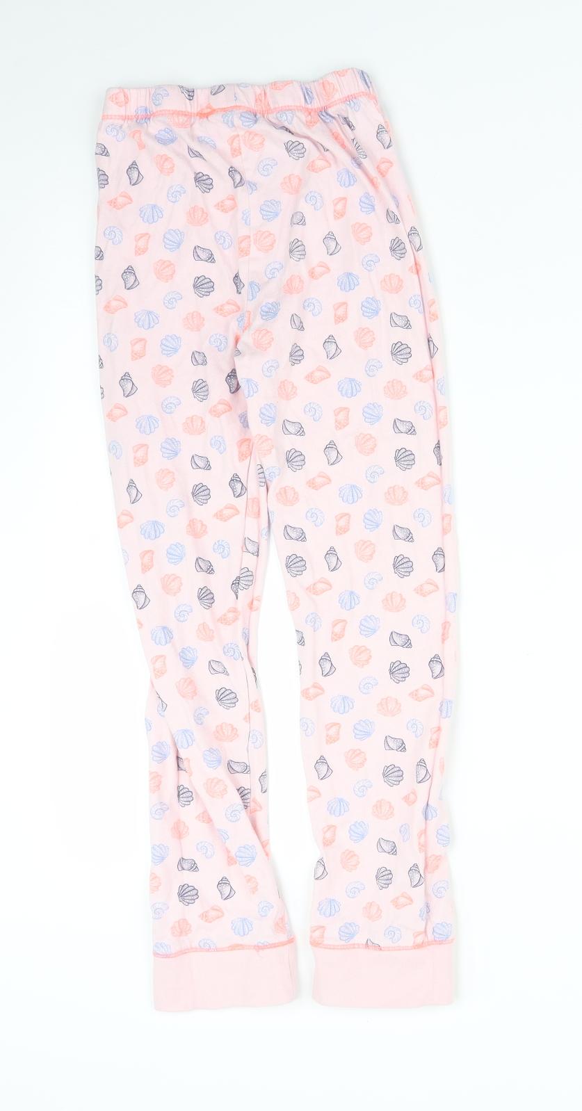 TU Girls Pink Solid   Pyjama Pants Size 9-10 Years  - SEASHELLS