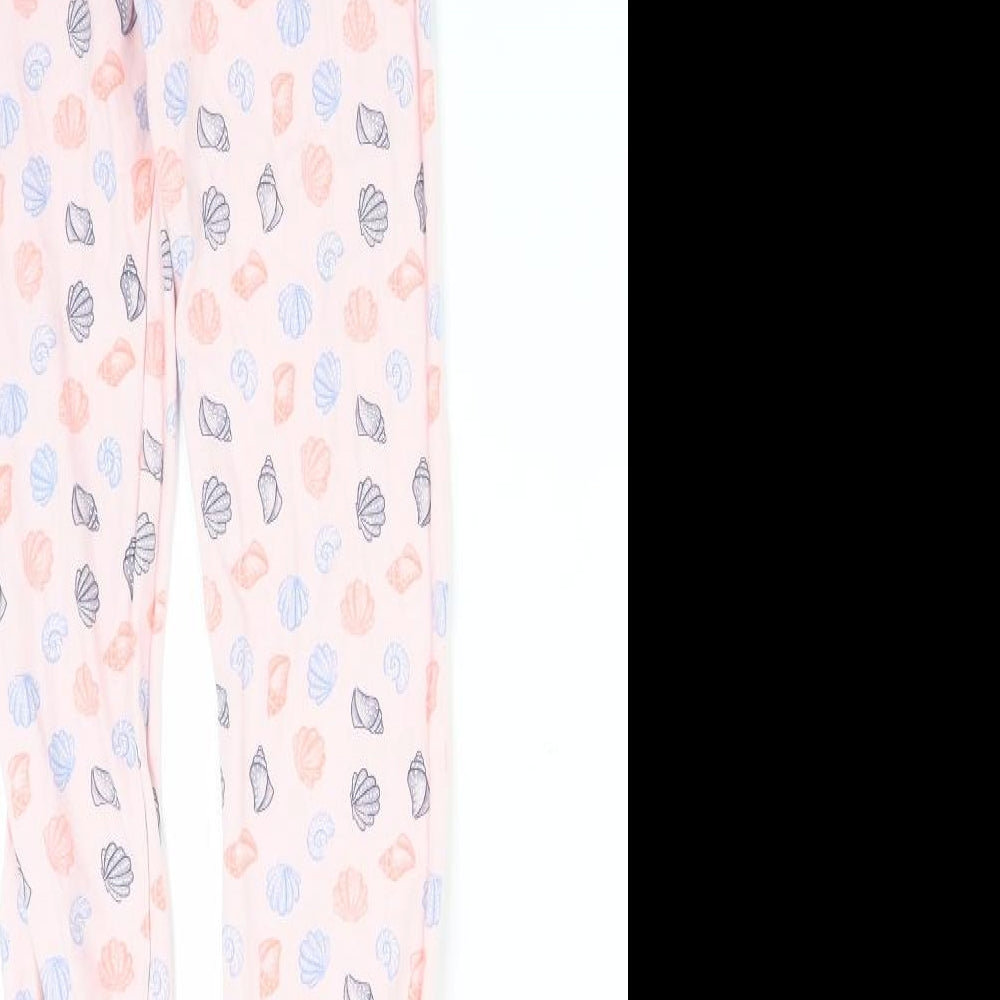 TU Girls Pink Solid   Pyjama Pants Size 9-10 Years  - SEASHELLS